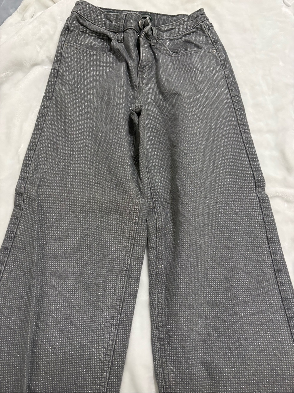 wild fable Gray Wide-Leg Ribbed Jeans